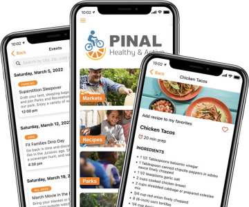 Screenshot of Pima Healthy and Active app
