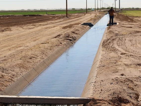 Photo of an irrigation ditch