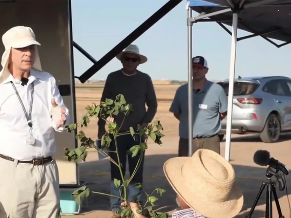 instructor teaching plant course outside