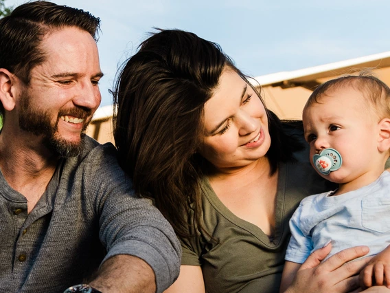 Photo of a family in a park