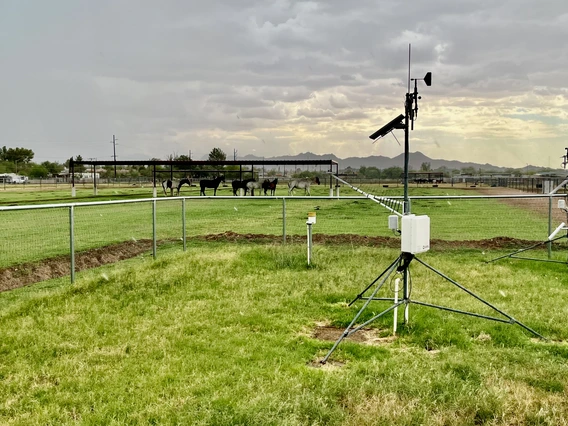 Photo of a University of Arizona Cooperativer extension weather station
