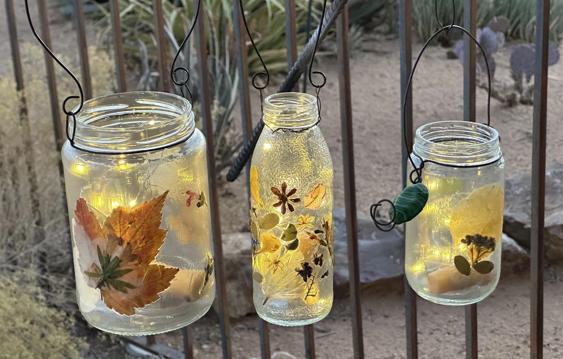 Pressed Flower Lanterns