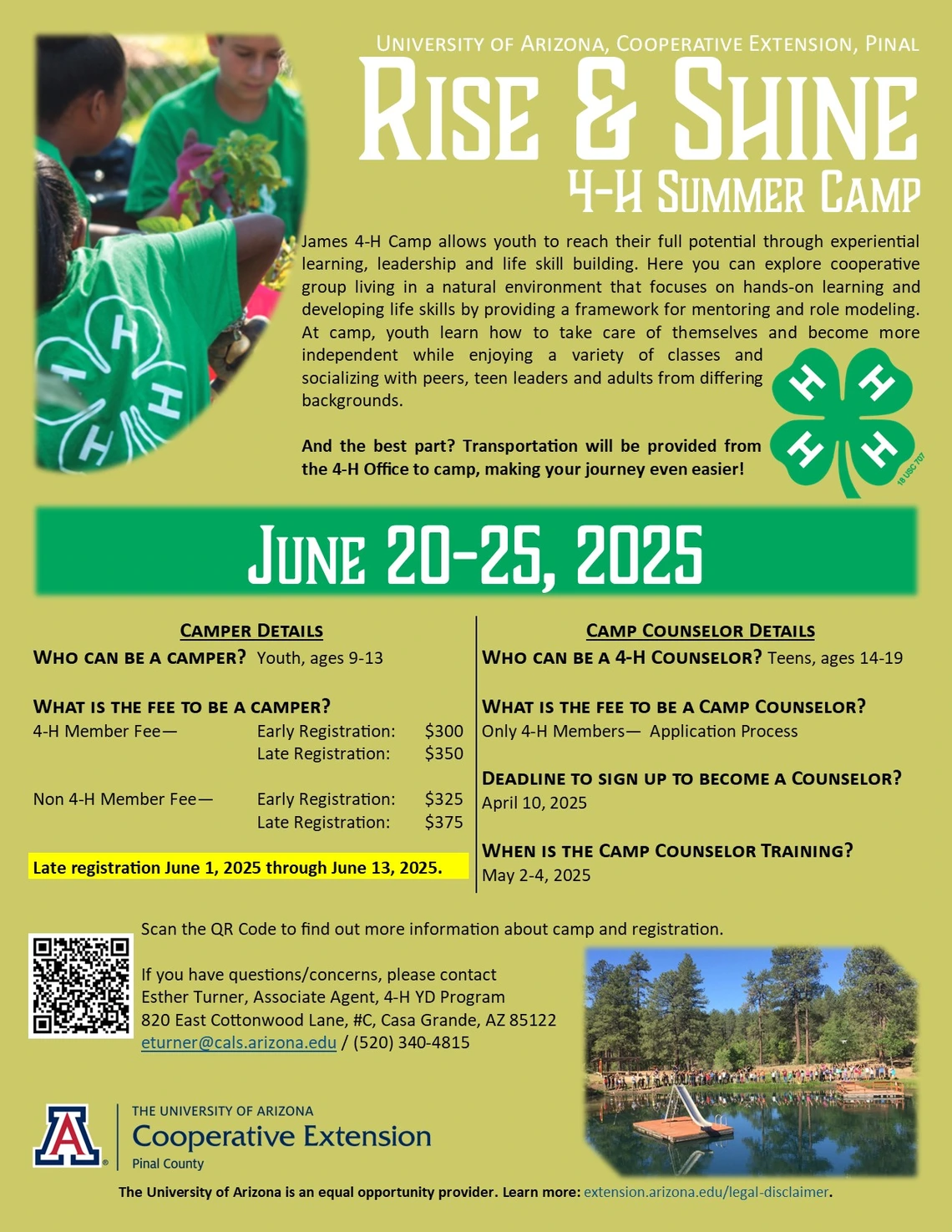 4-H Summer Camp Flyer