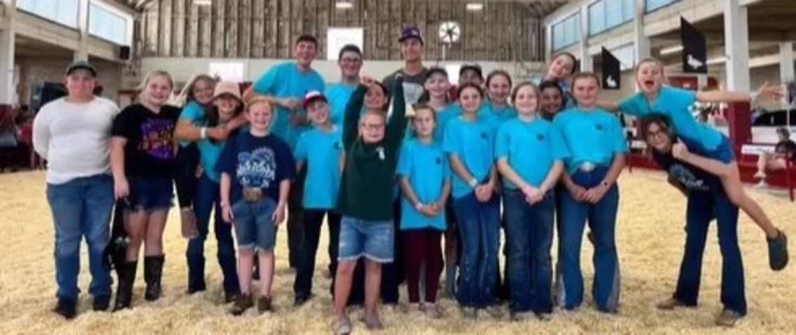 4-H youth group photo at fair