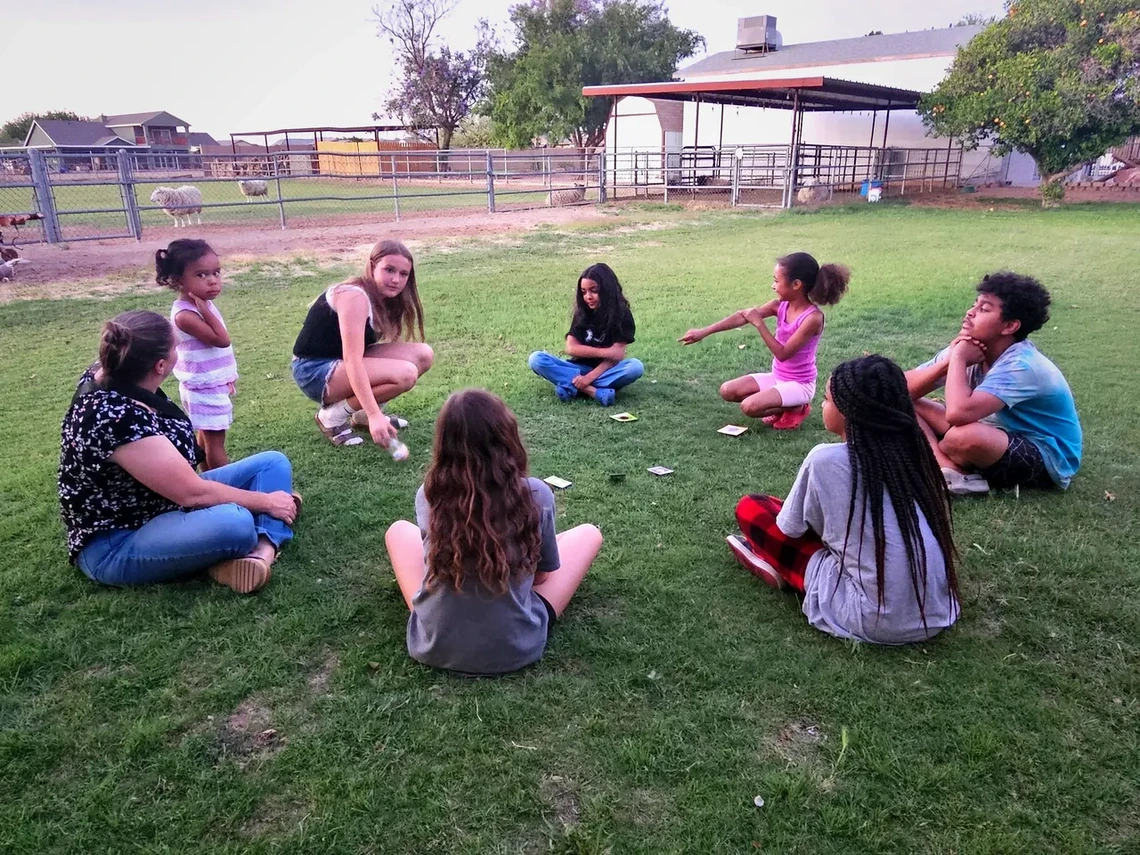 Youth in a circle