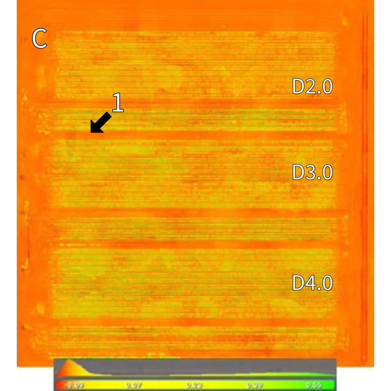 NDVI overhead drone photo of agriculture field