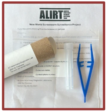 Items included in ALIRT New World screwworm surveillance kit