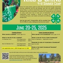 4-H Summer Camp Flyer