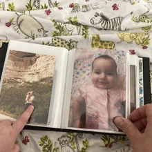 Book with picture of a baby