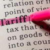 A dictionary entry for the word tariff