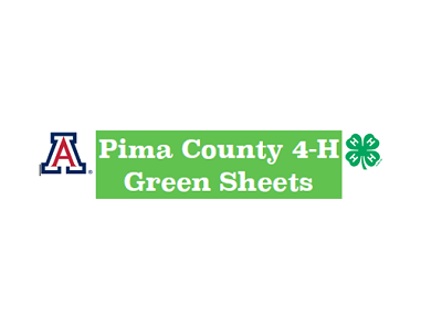 Pima County 4-H Greensheets Newsletter Cover