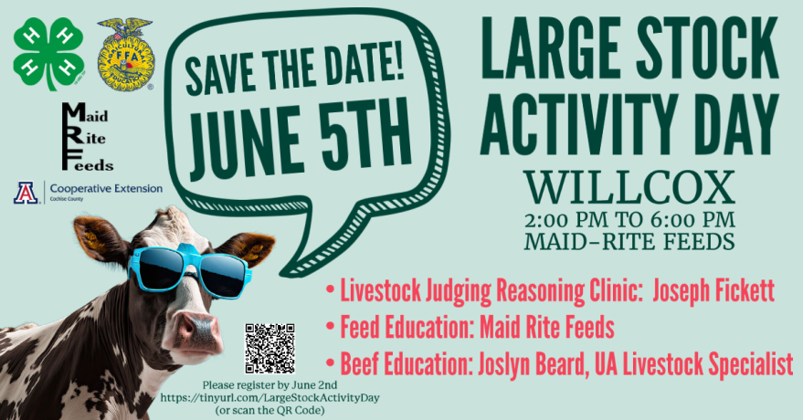Large stock activity day in Willcox on June 5 from 2 - 6 pm
