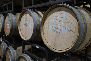 Photo of wine barrels